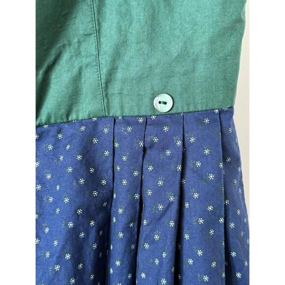 Vtg LANDHAUS Tyrol Oktoberfest Dirndl Green Blue Dot Women's UK14/EU44 Cotton - Picture 7 of 15